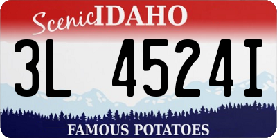 ID license plate 3L4524I