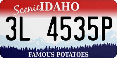 ID license plate 3L4535P
