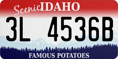 ID license plate 3L4536B