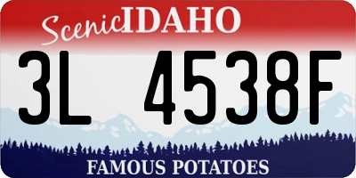 ID license plate 3L4538F