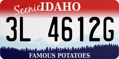 ID license plate 3L4612G