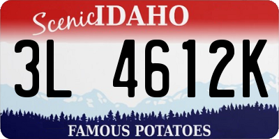 ID license plate 3L4612K