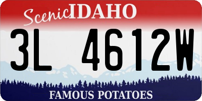 ID license plate 3L4612W