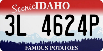 ID license plate 3L4624P