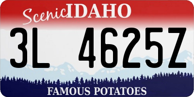 ID license plate 3L4625Z