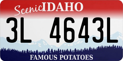 ID license plate 3L4643L