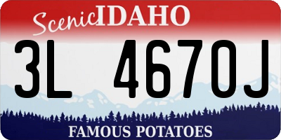 ID license plate 3L4670J