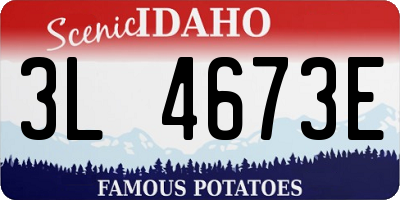 ID license plate 3L4673E