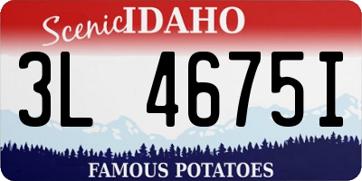 ID license plate 3L4675I