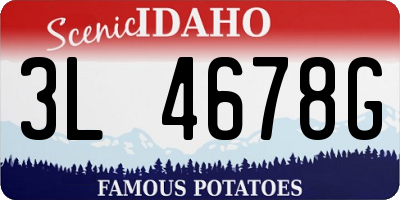 ID license plate 3L4678G
