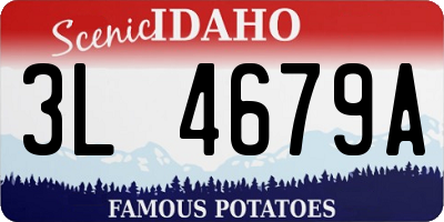 ID license plate 3L4679A
