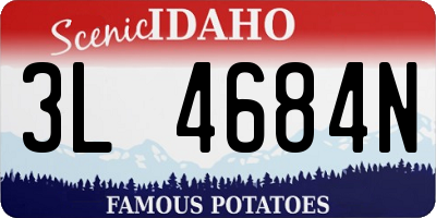 ID license plate 3L4684N