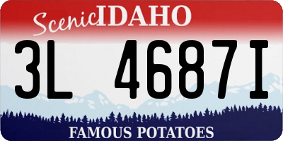 ID license plate 3L4687I