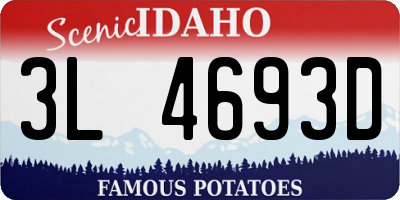 ID license plate 3L4693D