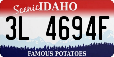 ID license plate 3L4694F