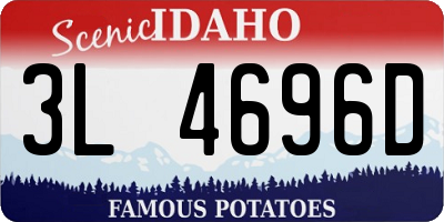 ID license plate 3L4696D