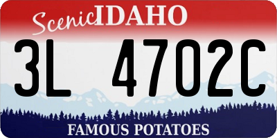 ID license plate 3L4702C