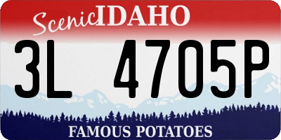 ID license plate 3L4705P