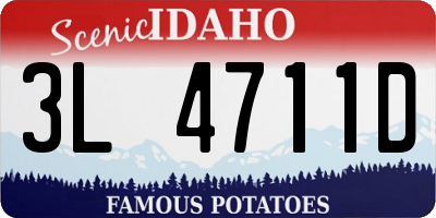 ID license plate 3L4711D