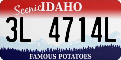 ID license plate 3L4714L