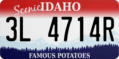 ID license plate 3L4714R