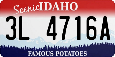 ID license plate 3L4716A