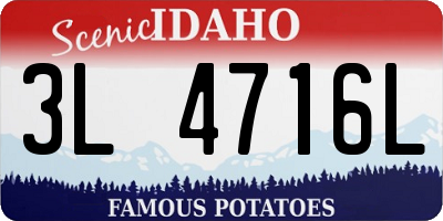ID license plate 3L4716L
