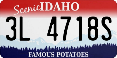ID license plate 3L4718S