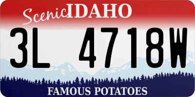 ID license plate 3L4718W