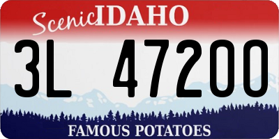 ID license plate 3L4720O