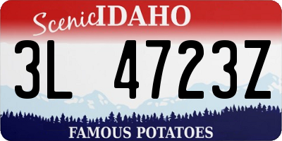 ID license plate 3L4723Z