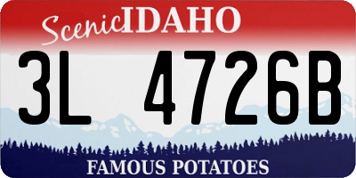 ID license plate 3L4726B