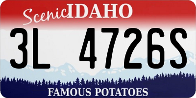 ID license plate 3L4726S