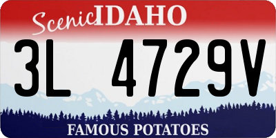 ID license plate 3L4729V