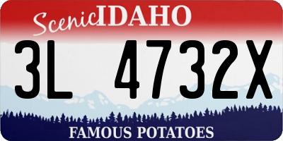 ID license plate 3L4732X