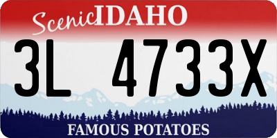 ID license plate 3L4733X