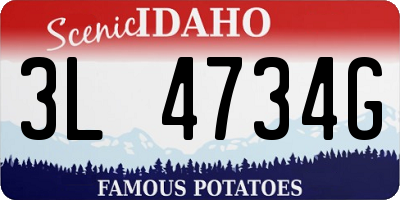 ID license plate 3L4734G