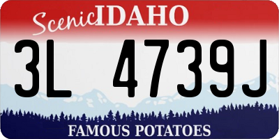 ID license plate 3L4739J
