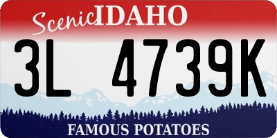 ID license plate 3L4739K