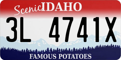 ID license plate 3L4741X