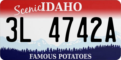 ID license plate 3L4742A