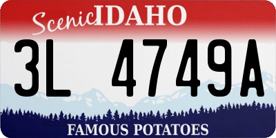 ID license plate 3L4749A