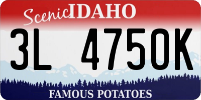 ID license plate 3L4750K