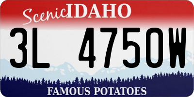 ID license plate 3L4750W