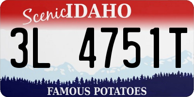 ID license plate 3L4751T