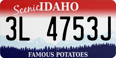 ID license plate 3L4753J