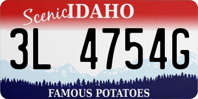ID license plate 3L4754G
