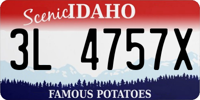 ID license plate 3L4757X