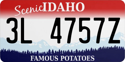 ID license plate 3L4757Z
