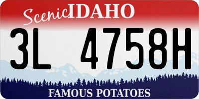 ID license plate 3L4758H